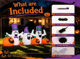 8FT Halloween Inflatable Ghost Pumpkin with RGB Flashing LED Lights, Weatherproof Polyester Yard 94958875