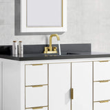 Bathroom Faucet 2 Handle 4 Inch Centerset Bathroom Sink Faucets 3 Hole with Pop Up Drain and Water 20967183