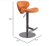 Swivel Titanium Stainless Steel Bar Stools Adjustable Height for Kitchen Counter and Dining W2195135504