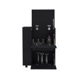 Glasgow Bar Cart Two Pull-Down Door Cabinets and Two Open Shelves B070P173175