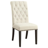 Beige and Smokey Black Tufted Side Chairs B062P145465