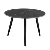 Modern Style Nesting Cocktail Tables and Side Table 3-Piece Occasional Table Set Black Metal Legs B011P232142