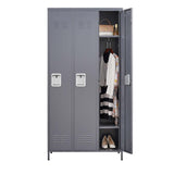 ZNTS 3 Door 72"H Metal Lockers With Lock for Employees,Storage Locker Cabinet for Home Gym Office School 58081242