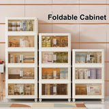 19.69" Side Wide Folding Storage Cabinet ,3 Tiers,19.69"11.81"31.1",Collapsible Storage Bins with 90104961