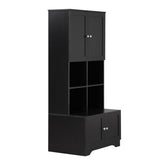 ZNTS Tall and Wide Bathroom Floor Storage Cabinet, Bathroom Storage Unit, Freestanding Cabinet with 4 18725870