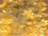 7.5ft Flocking Tied Light Christmas Tree 64917986