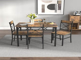 Dining Table Set for 4, Wood Kitchen Table with Chairs Dinning Table Set for Kitchen & Dining Room, 53776842
