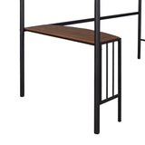 ZNTS Twin Metal Loft Bed with Desk, Ladder and Guardrails, Loft Bed for Bedroom, Black MF286452AAB