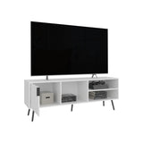 Vulcan 63" Wide Tv Stand with One Cabinet, Three Open Shelves, Cable Management, Living, Tv B070P254790