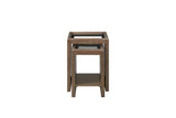 Nesting Tables with Glass Top Cocoa B2699P323119