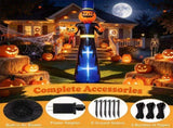 10FT Halloween Inflatable Pumpkin Gentleman with Rotating Pumpkin Head, Built-in Blower, Outdoor 80050289