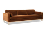 Knox 84" Modern Farmhouse Sofa, Burnt Orange Performance Velvet B2719P280171