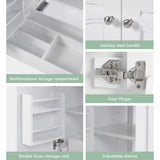 30" No Assembly Needed Vintage White Bathroom Vanity with Ceramic Sink,Two Soft-Close Doors & W2896P318470