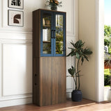 70.87" H Display Storage Cabinet , 4 Tier multi-functional pull-out multi-tier storage shelf & 2 W331P295246