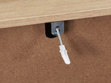 Handleless Grille-Finished 3-Drawer Bedside Table P2 Particleboard MDF & Melamine Veneer 33514426