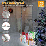 Christmas Light Gift Boxes Set - 3 Sizes 8 Modes LED String Lights with Remote 73734307