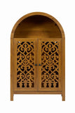 Hand-Carved Arched, Solid Wood Storage with Open Shelf & 2 Doors, Tall Narrow Accent W3123P485765