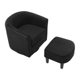 Swivel Accent Chair 360&deg Comfy Recliner Corduroy Arm Chair Single Sofa with Ottoman for Living Room W2582P179931
