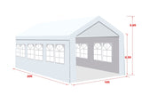 ZNTS 10'x20' Heavy Duty Carport Gazebo, Canopy Garage, Car Shelter with windows W465132836