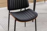 YIJIAN Dining Chairs Set of 2 Mid Century Modern Retro Faux Leather Chair with Bentwood Upholstered W1622123547