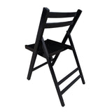 Furniture Slatted Wood Folding Special Event Chair - black, Set of 4, FOLDING CHAIR, FOLDABLE STYLE W49553509