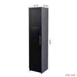 Stackable Wall Mounted Storage Cabinet, 15.75" D x 15.75" W x 70.87" H,black W331P187587