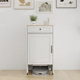 Robot Vacuum Stand Cabinet with Wheels, Sweeping Robot Storage Rack with Doors and Drawers, Side W282P296230