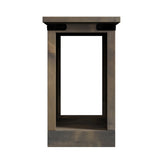 14 inch Chairside Table, No Assembly Required, Barnwood Finish GL-B108131540