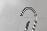 Floor Mounted Tub Faucet High Flow Freestanding Tub Filler Faucet with Handheld Shower Head and W2287P264023