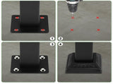 Matte Black Outdoor 2-Step Iron Handrail 88454431