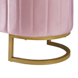 Elegant Upholstered Velvet Storage Ottoman with Button-Tufted,Storage Bench with Metal Legs for N733P208522H