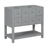 36'' Bathroom Vanity without Sink,Free Standing Vanity Set with 4 Drawers& Soft Closing Doors,Solid WF317175AAE