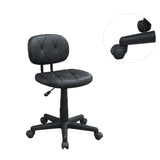 ZNTS Low-Back Adjustable Office Chair with PU Leather, Black SR011676