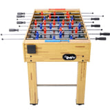 ZNTS 54-Inch Hurricane Foosball Table for Family Game Rooms with Light Cherry Finish, Analog Scoring and W465P164158