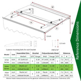 DA5934W Series Door Window Awning Canopy Made of 0.137 Inch Thick Crystal Solid Polycarbonate Sheet W2205P180066