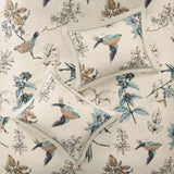 7 Piece Printed Cotton Twill Comforter Set Khaki Queen B03597224