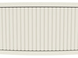 Artisan-Crafted Wave-Pattern Demi-Lune Console Table with Creamy White Finish,Unique Half Moon 23846841