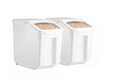 Large Dog Food Dispenser Bin 4.5 Gallon 20L Rice Storage Container Airtight with Wheels 2 Pack 76840300