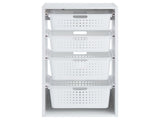 Sliding Bin Organizer with 4 Storage Bins, White 21253284