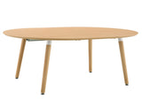With a clever retractable mechanism, the Wood Grain MDF table top and light wood legs and has a W2920P420922
