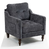 Accent Comfy Chenille Chair w/USB charging port,Mid,Soft,High-support Rebound Sponge,Ergonomic W2715P312493