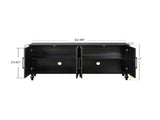 Carved Flower Door Large Storage Cabinet With Metal Handle Suitable For Living Room, Kitchen, W1445P164168