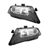 Set of Headlights Halogen Factory Black Clear for 2004-2008 Acura TSX 37406299