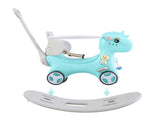 Rocking Horse Toddlers, Balance Bike Ride On Toys with Push Handle, Backrest and Balance Board W509107492