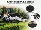 Outdoor Swing Cushions 70 Inch, Waterproof 4" Thick Porch Swing Cushion Replacement with Backrest 10431425