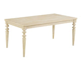 Amonia Urban Style Wired White Finish Wood Turned-Leg Dining Table T2574P165165