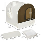 ZNTS Fully Enclosed Cat Litter Box/Cat Litter Box 13605943