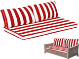 Outdoor Loveseat Cushion Set, 48 x 24 inch, Water Repellent Patio Furniture Cushions Replacement 03722112