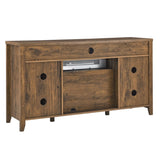 55 inch TV Media Stand with Electric Fireplace KD Inserts Heater,Reclaimed Barnwood Color W1769132634