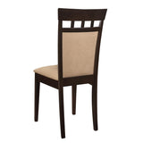 Beige and Cappuccino Upholstered Side Chairs B062P145462